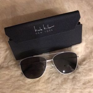 Nicole Miller Sun Glasses with Case Aviator Style unisex